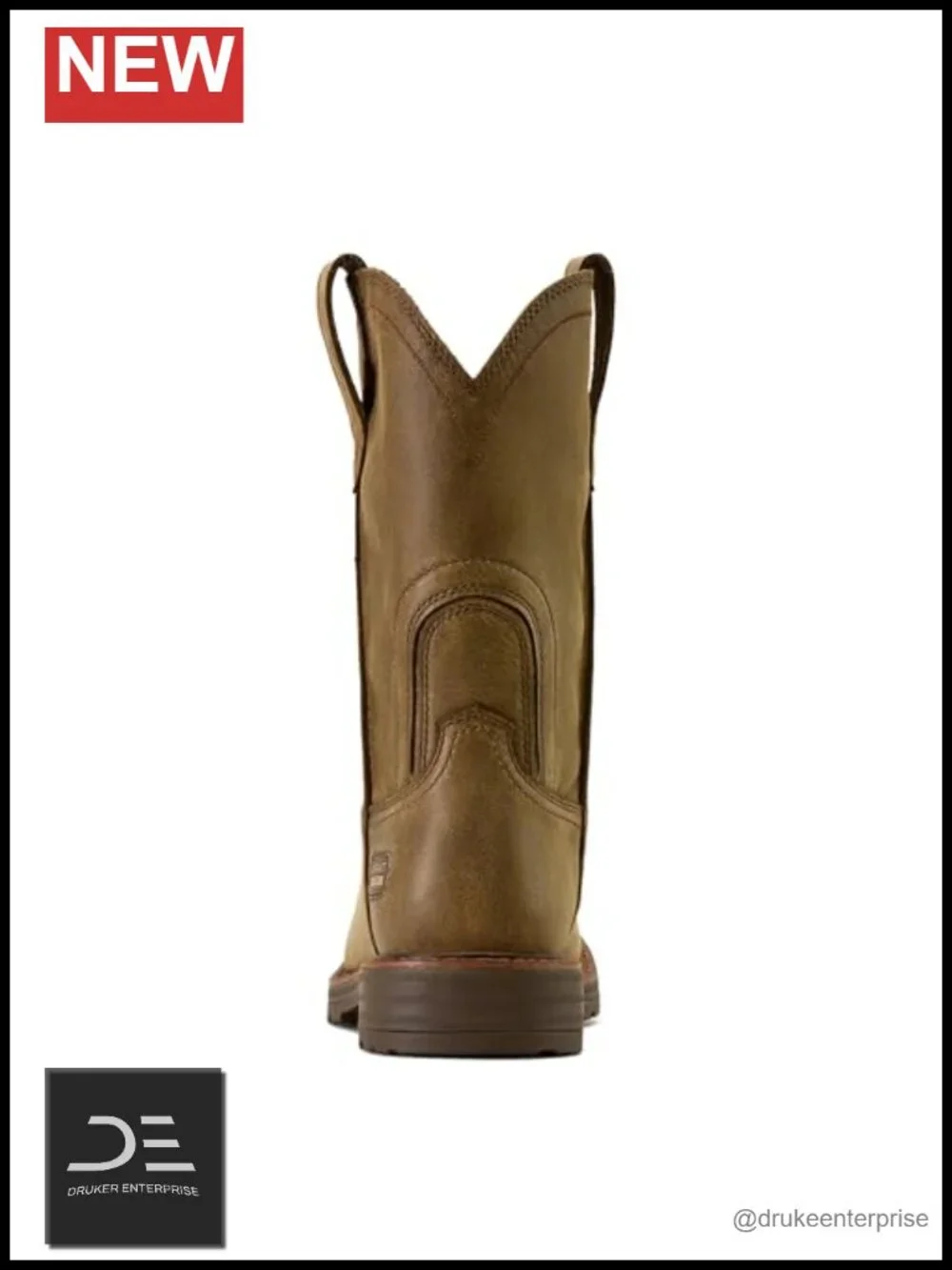 Wide Square Toe Steel Toe Work Boots Pull-On Knee High Slip Resistant